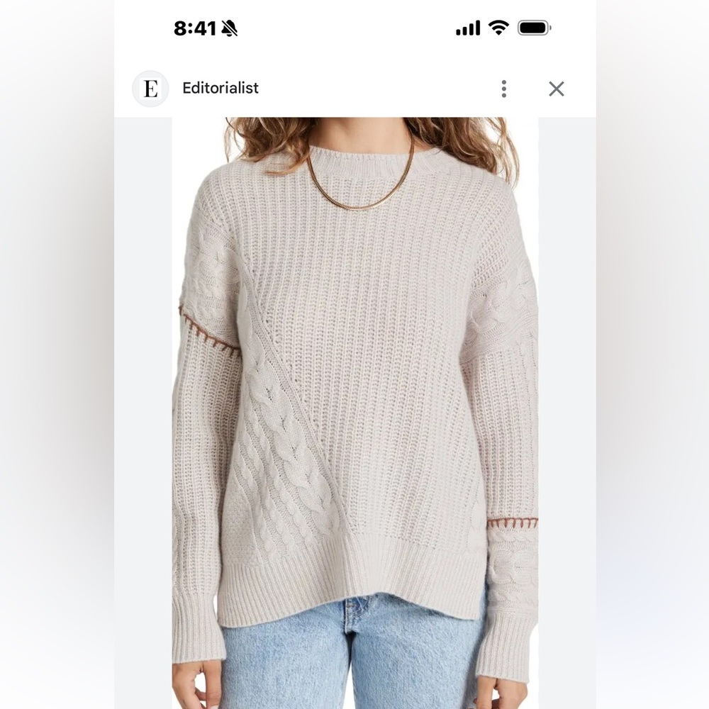 $495 360 cashmere tawnie sweater